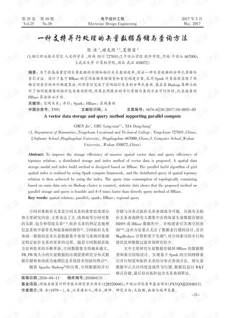 一種支持并行處理的矢量數(shù)據(jù)存儲與查詢方法